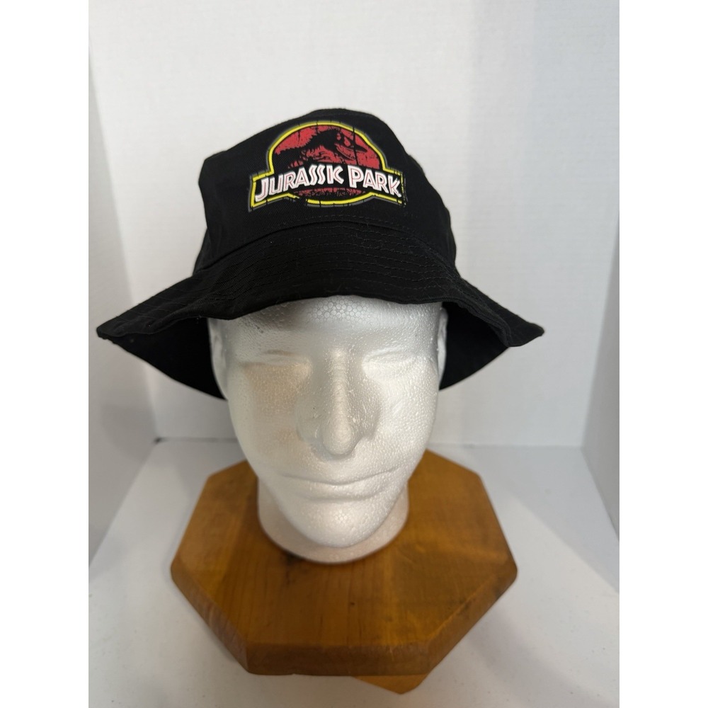 Jurassic Park Bucket Hat Adult Black‎ Universal Studios Cotton Movie Logo